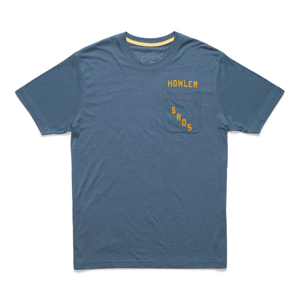 Prickly Pear Pocket T-Shirt- Blue Horizon